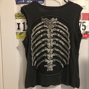 Urban Outfitters skeleton gray tank top.